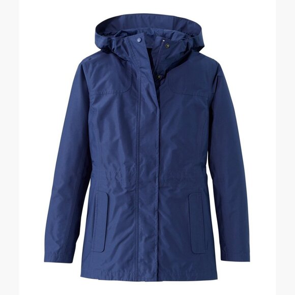 L.L. Bean | H2OFF Rain Jacket, Mesh-Lined in Deep Navy, Size M - Picture 1 of 15